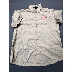 Andretti Racing Devon Jones Mens XL Tan Short Sleeve Button Up Shirt‎